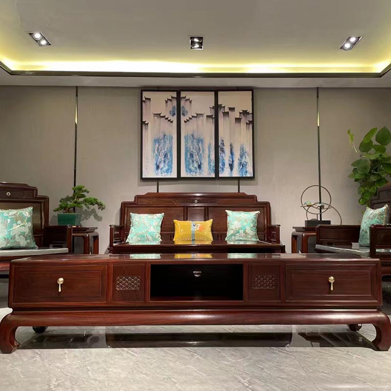 Tủ điều khiển TV bằng gỗ gụ